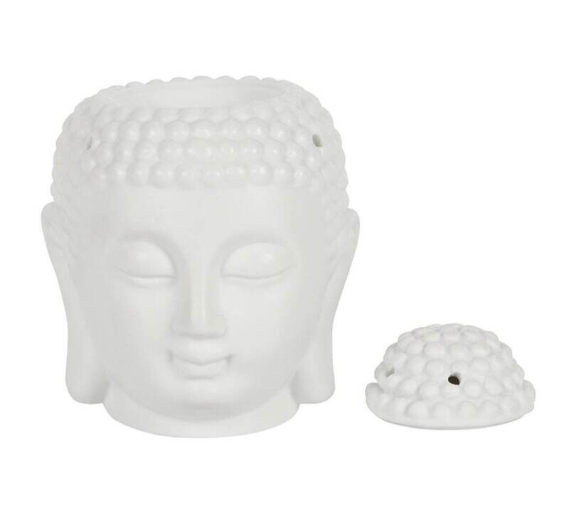 White Buddha Head Oil Burner
