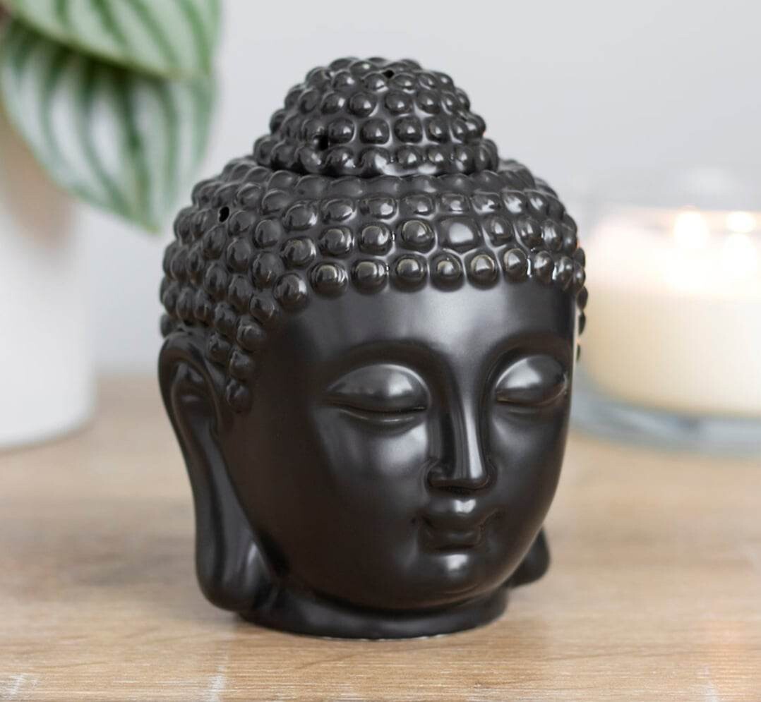 Black Buddha Head Oil Burner