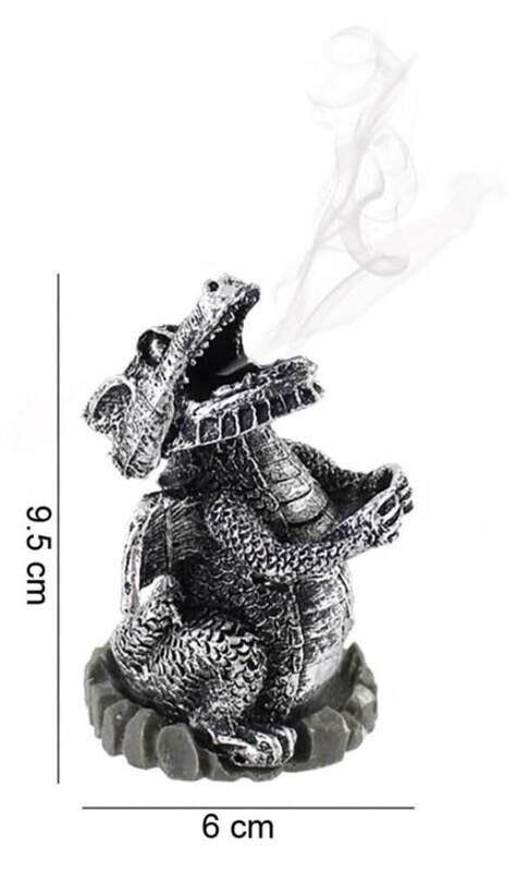 Silver Dragon Incense Cone Holder
