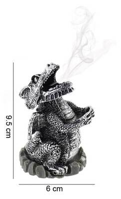 Silver Dragon Incense Cone Holder