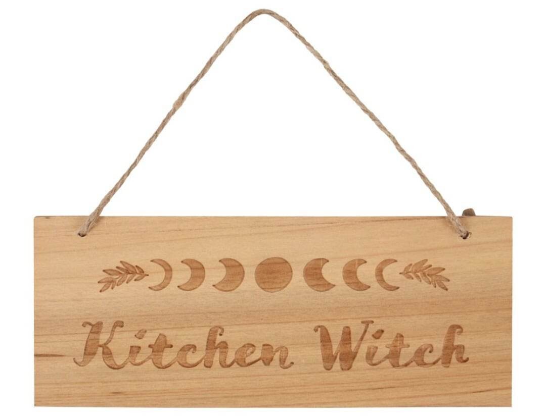 Kitchen Witch Engraved Hanging Sign