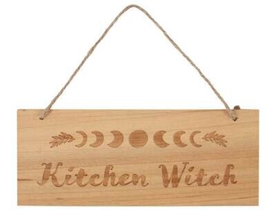 Kitchen Witch Engraved Hanging Sign