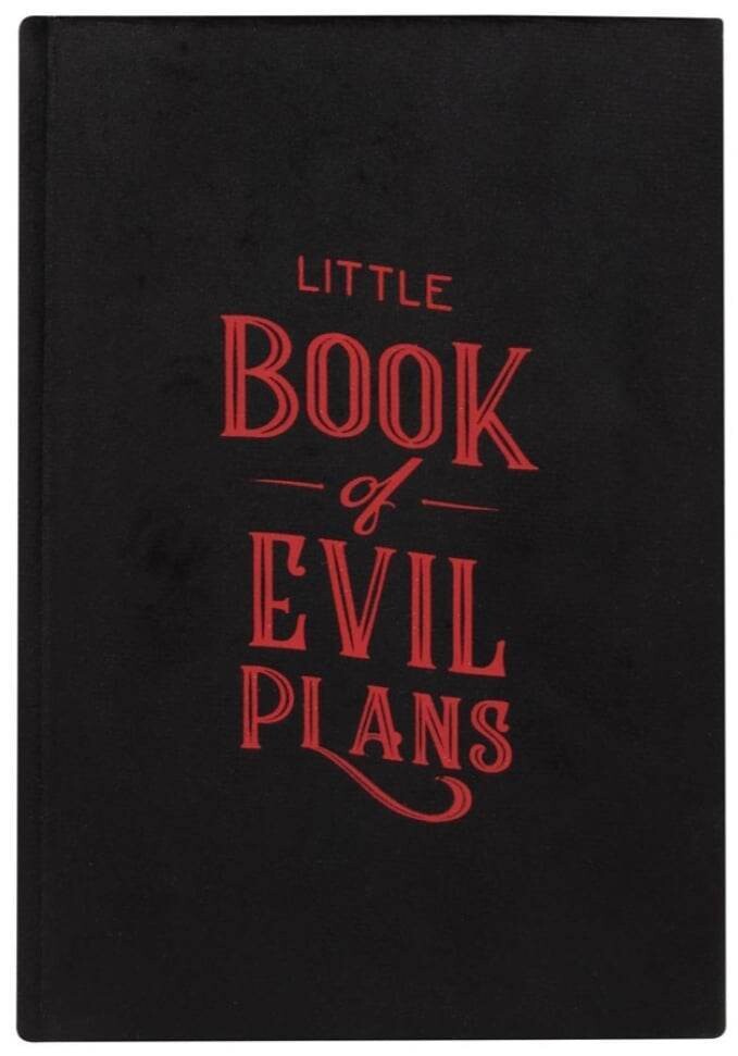 Little Book Of Evil Plans Velvet A5 Notebook