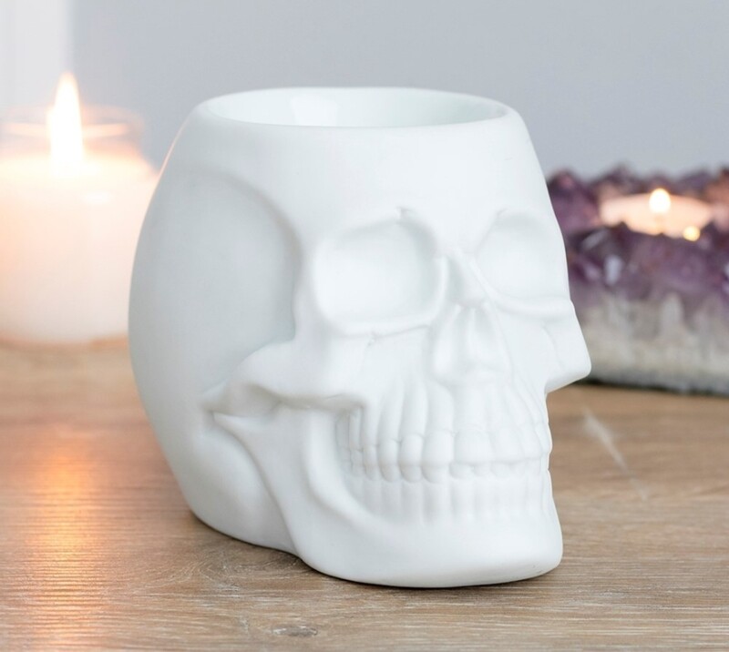 White Skull Oil Burner