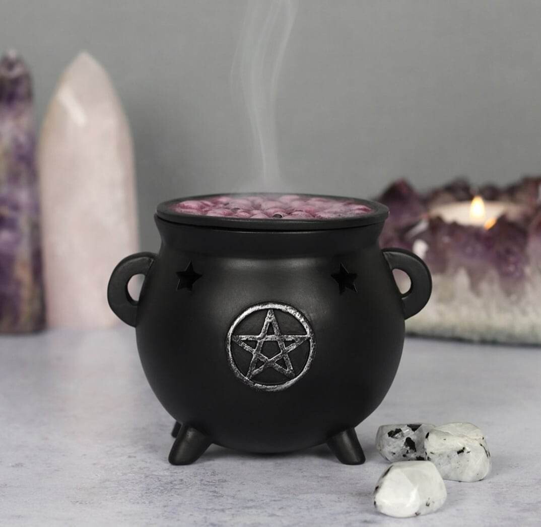 Pentagram Cauldron Incense Cone Holder