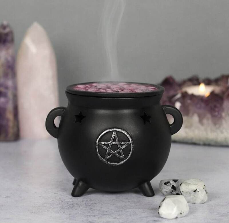 Pentagram Cauldron Incense Cone Holder