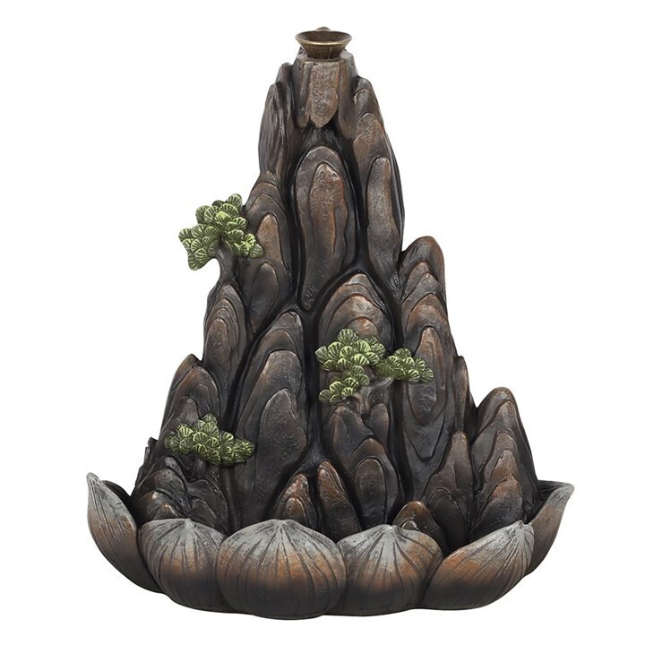 Bronze Effect Mountain Backflow Burner