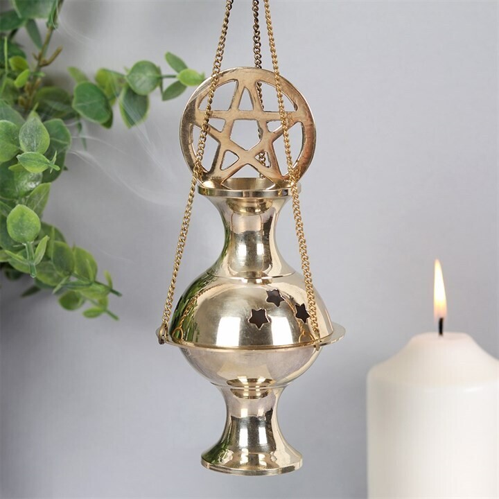 Metal Triple Moon Incense censor