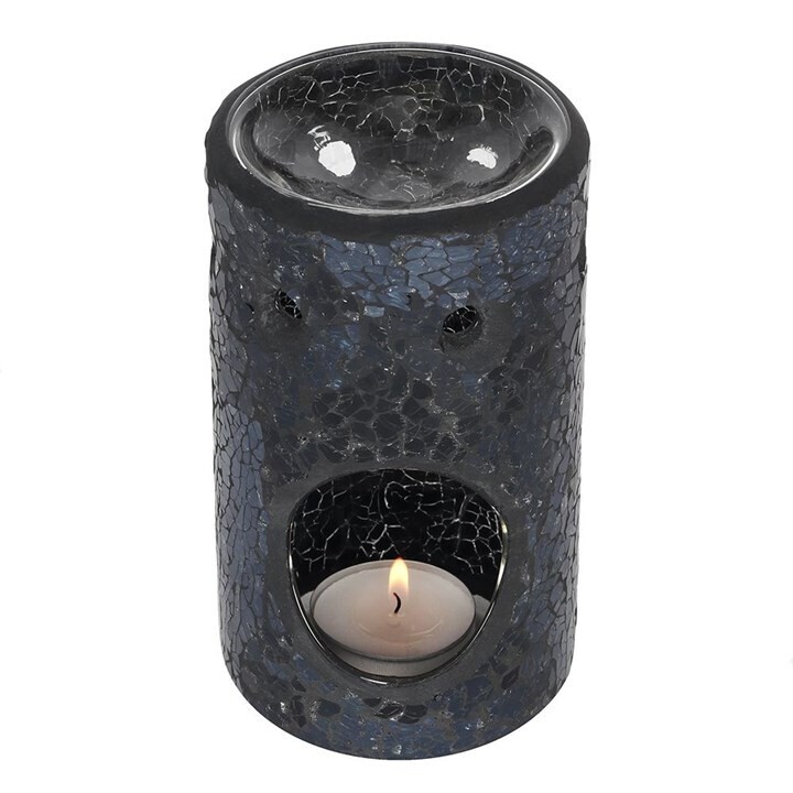 Black Pillar Crackle Oil Burner