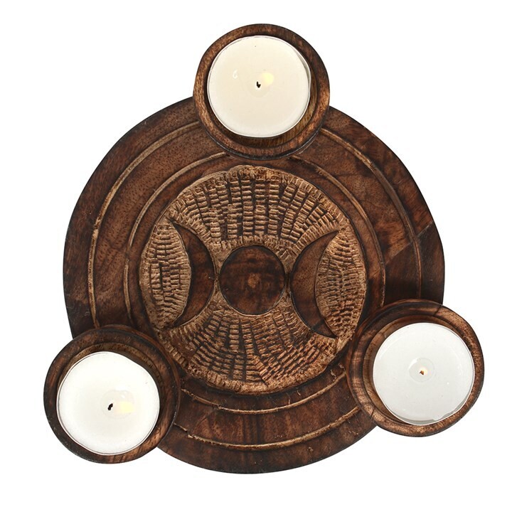 Triple Moon / Pentagram Tealight Holder