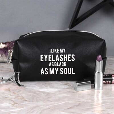 'As black as my soul' Make-Up Bag