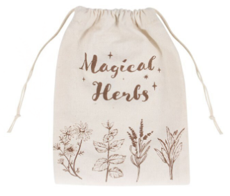 Cotton Herb &amp; More Storage Drawstring Bag
