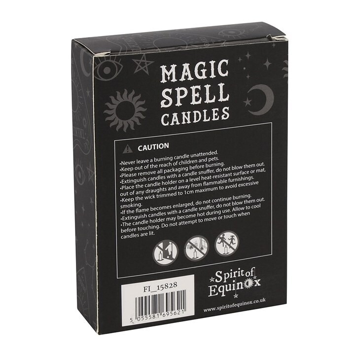Pack of 12 Blue 'Wisdom' Spell Candles