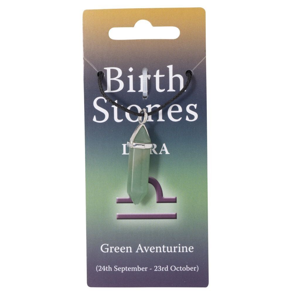 Libra, Green Aventurine Birthstone Pendant
