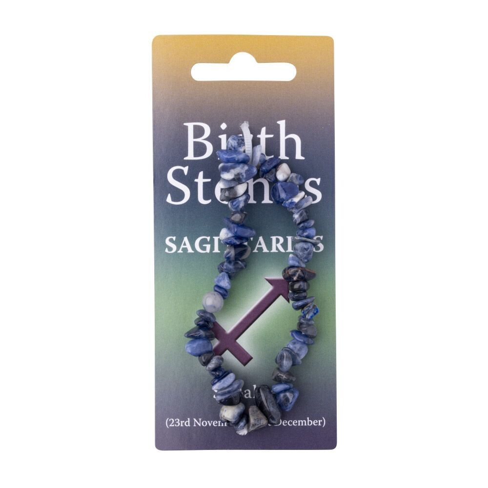 Sagittarius, Sodalite Birthstone Chip Bracelet
