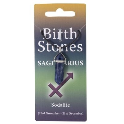 Sagittarius, Sodalite Birthstone Pendant