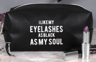 &#39;As black as my soul&#39; Make-Up Bag