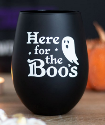 Here For The Boos Stemless Glass