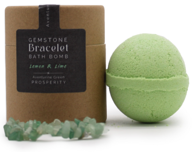 Green Aventurine Gemstone Bracelet Bath Bomb