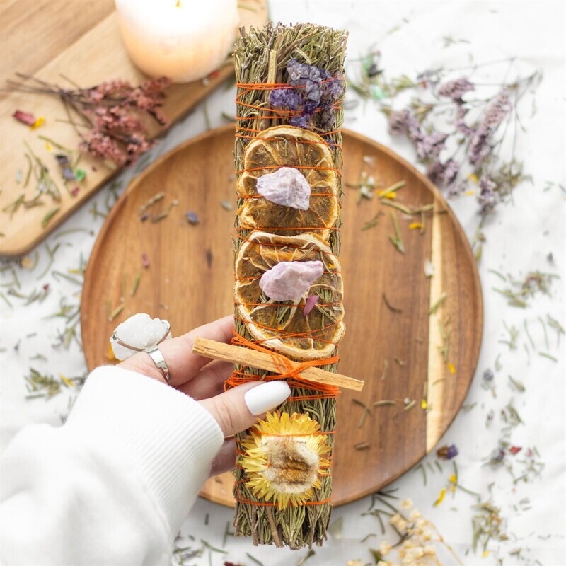9in Ritual Wand Smudge Stick with Rosemary