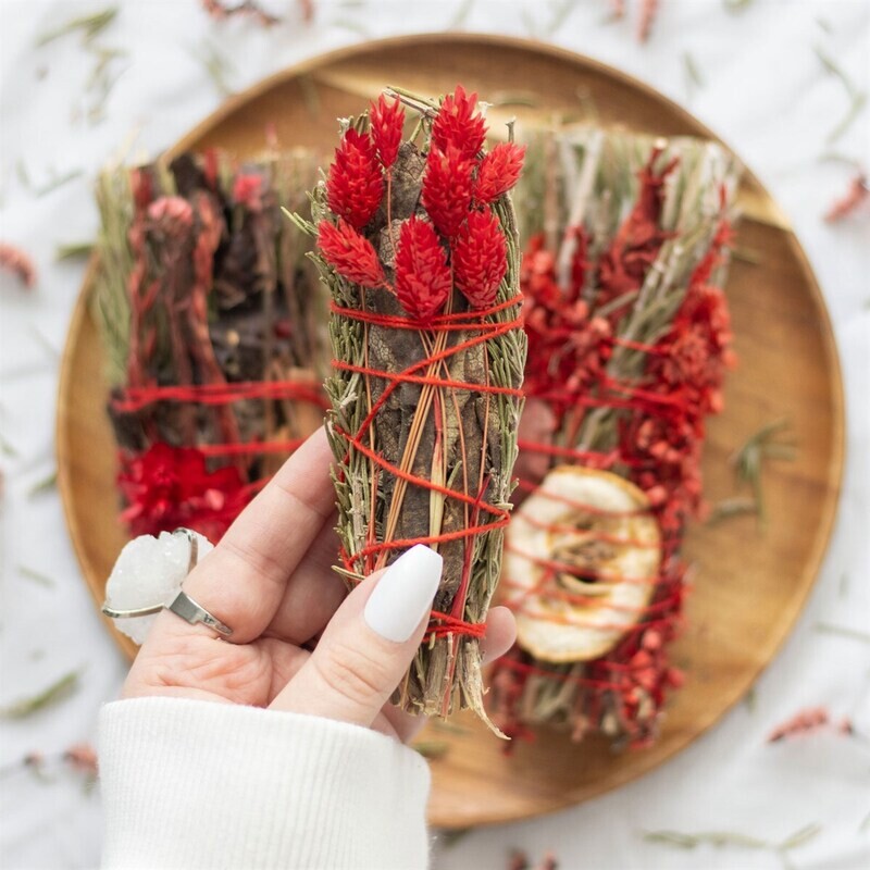 6in Ritual Wand Smudge Stick with Rosemary and