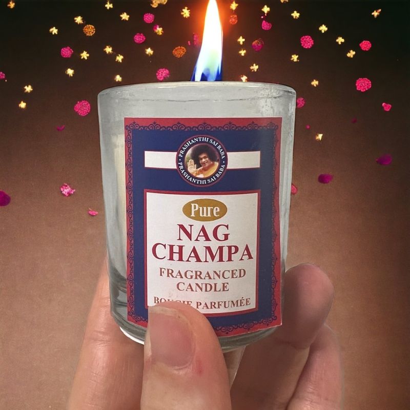 Satya Nag Champa Glass Votive Candles - 3 Pack