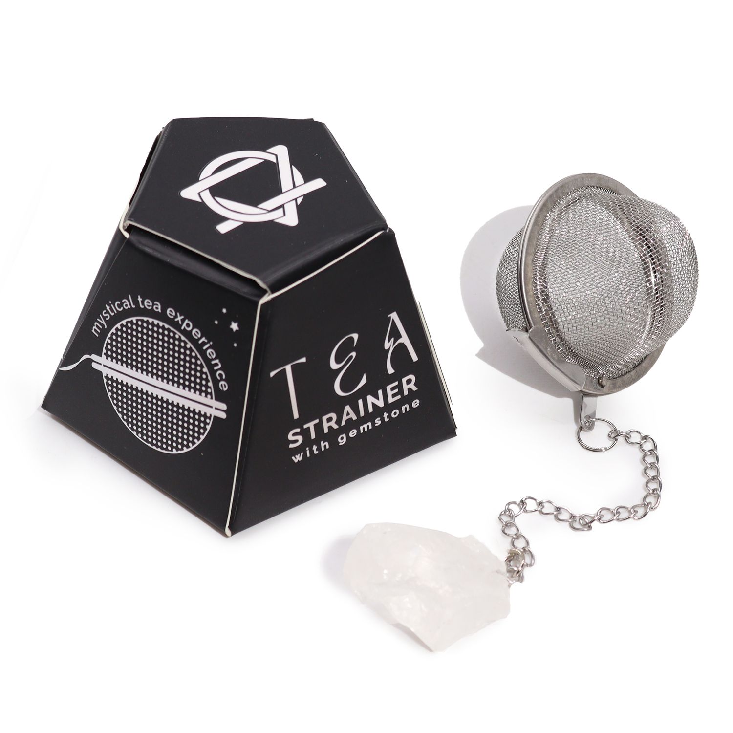 Raw Gemstone Tea Strainer - Rock Quartz