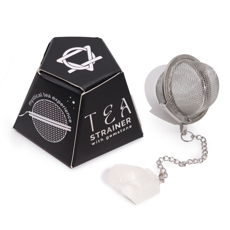 Raw Gemstone Tea Strainer - Rock Quartz