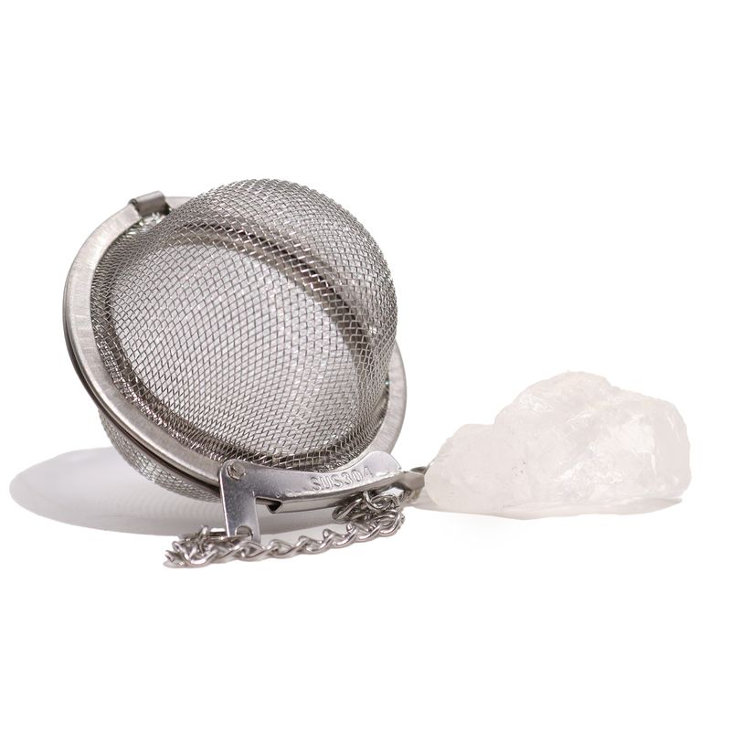 Raw Gemstone Tea Strainer - Rock Quartz