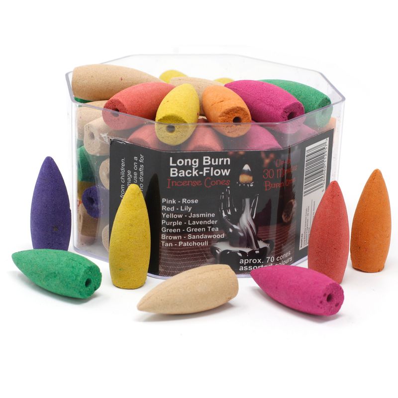 Backflow Incense Cones - Assorted Fragrances - 30 mins Burning time