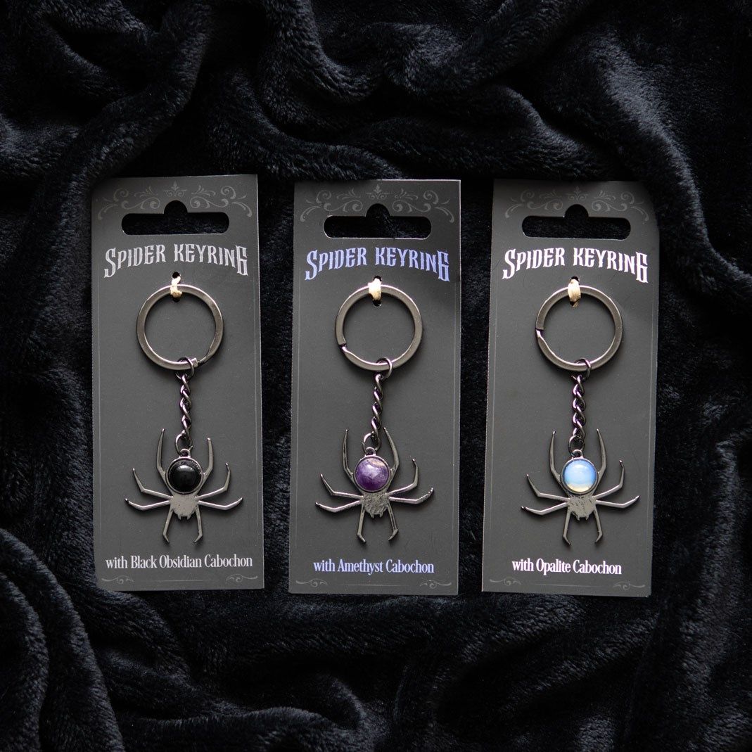 Crystal Spider Keyrings