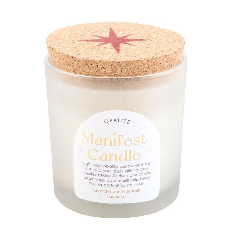 Opalite Lavender &amp; Patchouli Manifestation Candle