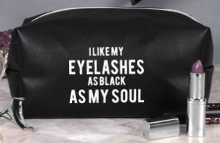 'As black as my soul' Make-Up Bag