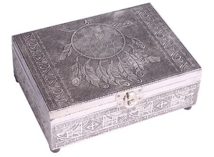 Dreamcatcher Wooden Embossed Storage Box