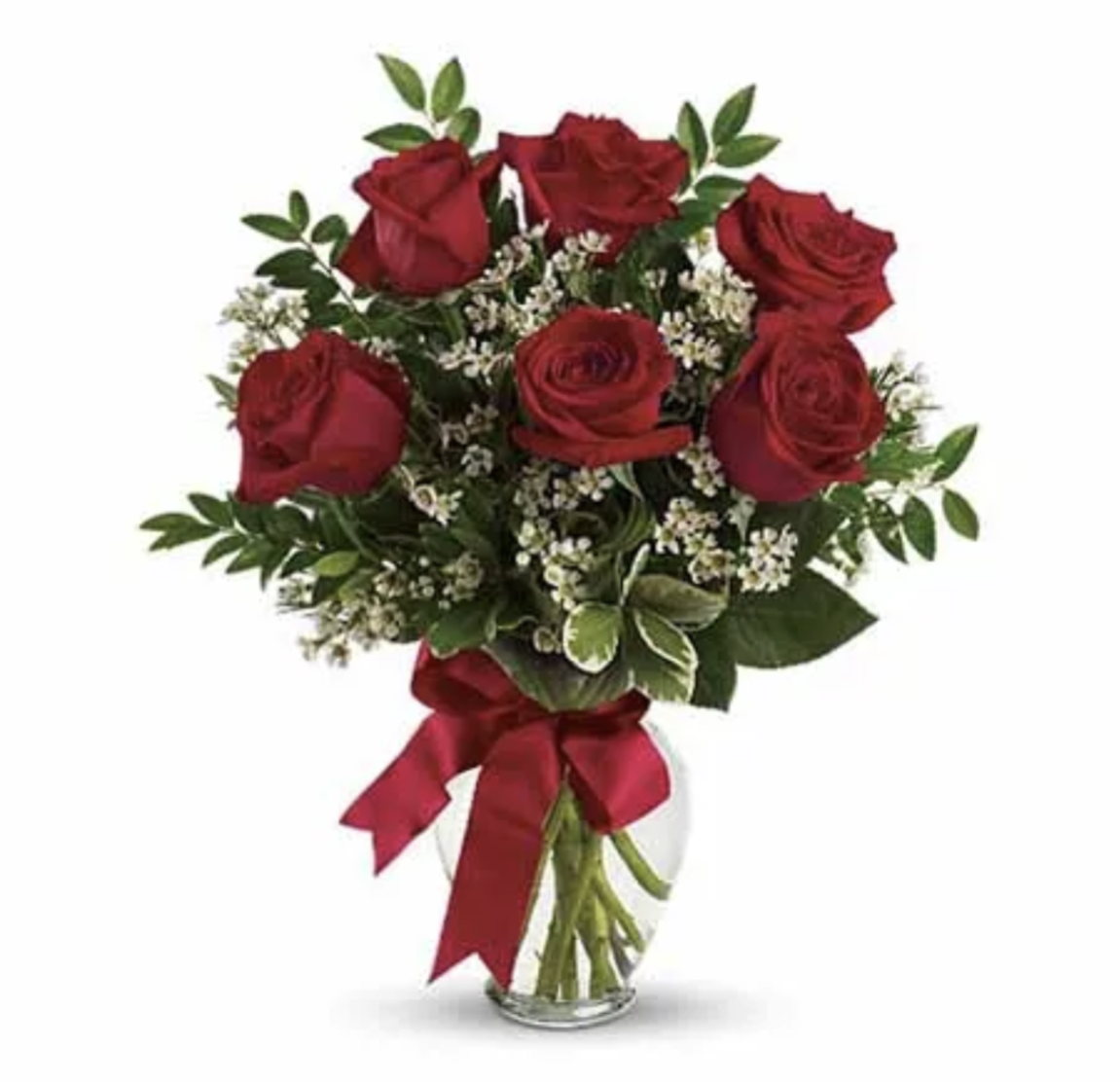 1/2  Dozen Red Roses
