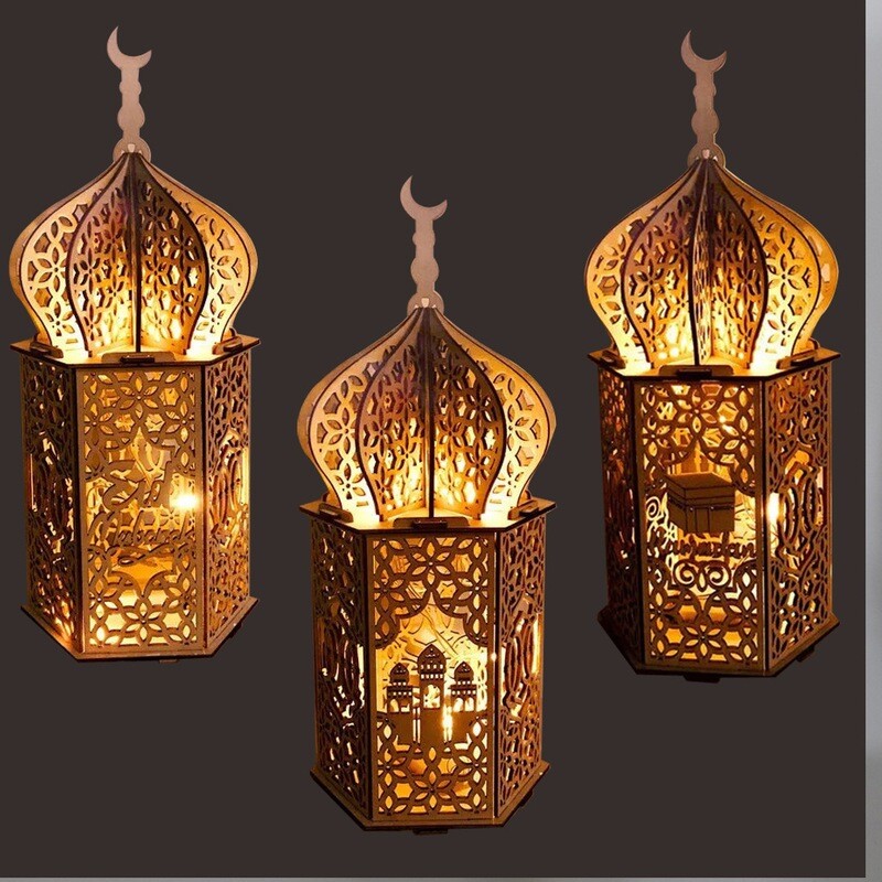 Decorative Ramadan/Eid Wooden Lantern