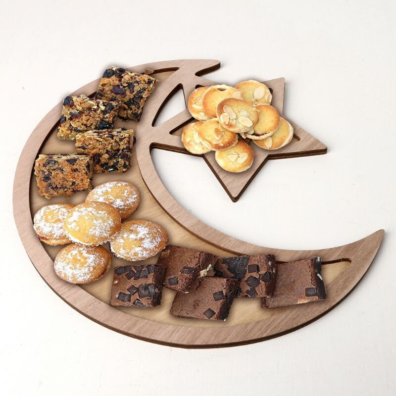 Wooden Plate Ramadan/Eid Theme