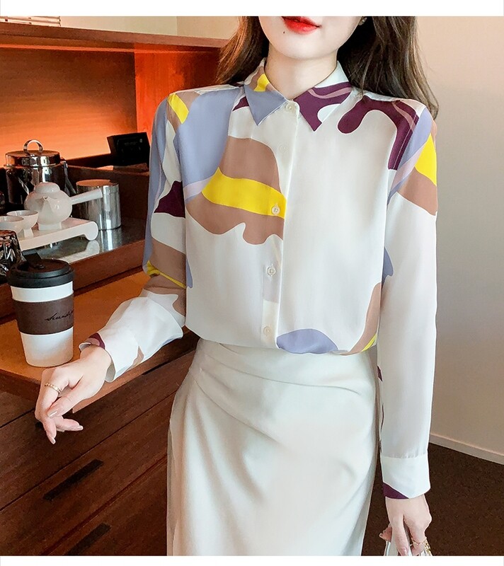 Elegant Women Shirt Fashion Print