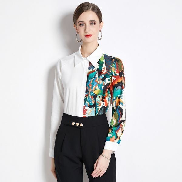 Modern Print Design Woman Shirt
