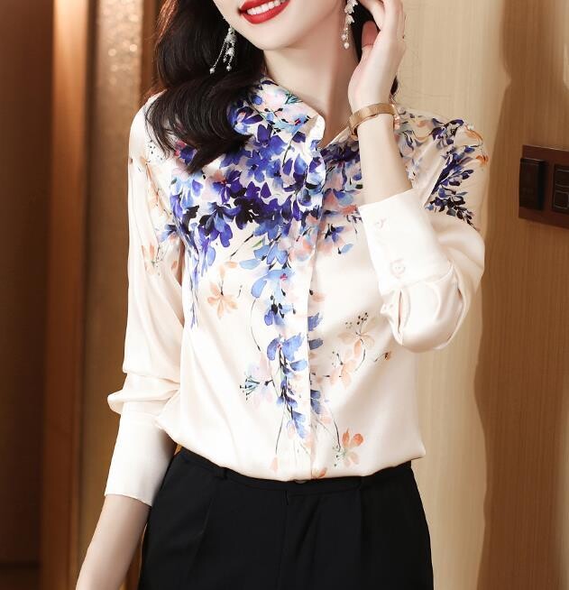 Stylish Floral Design Woman Shirt Stunning Colors