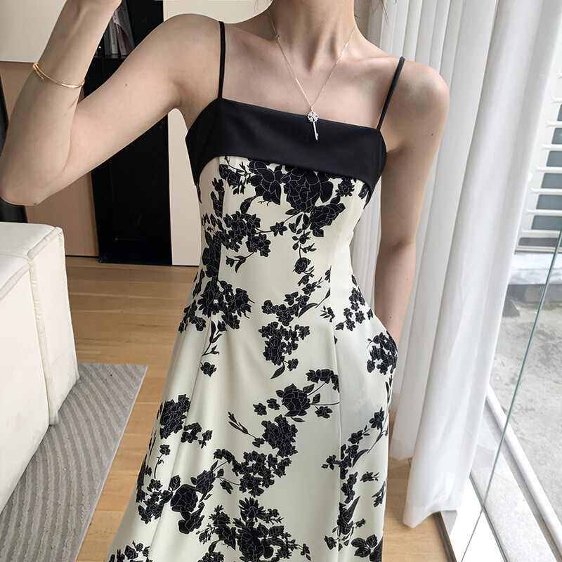 Beautiful Floral Long Dress, Size: S