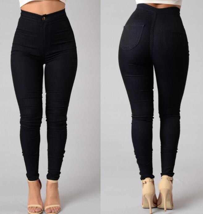 High Waist Skinny leggings For Women, Size: S, Color: Black