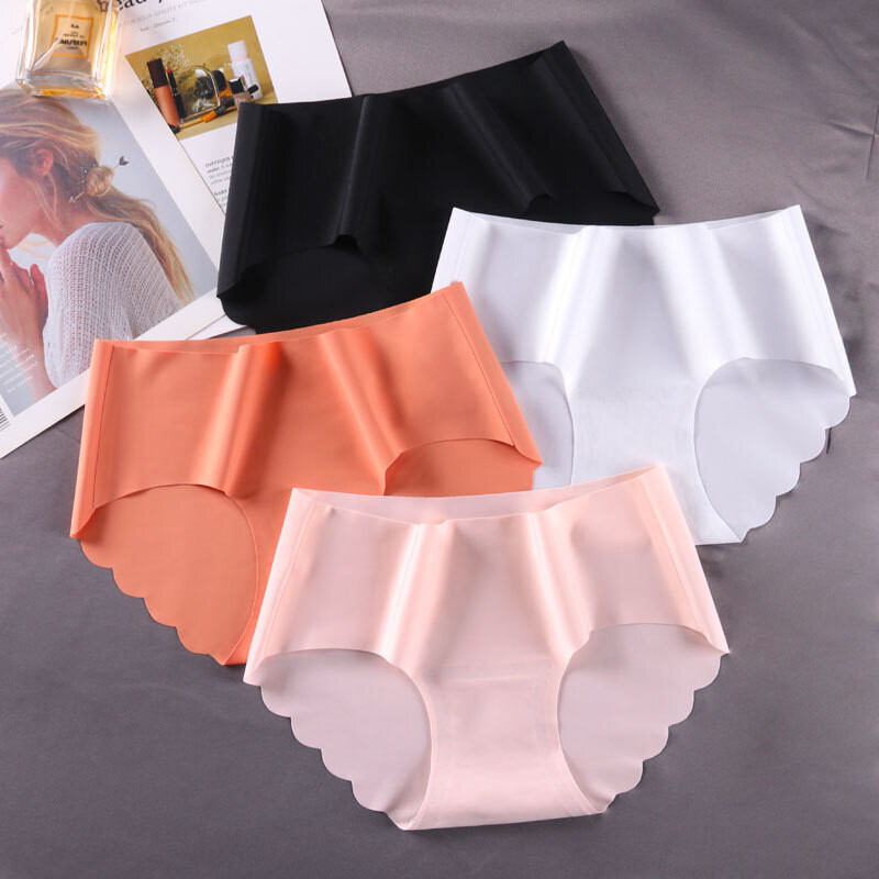 Set of 2 Seamless Panties Breathable Low Waist