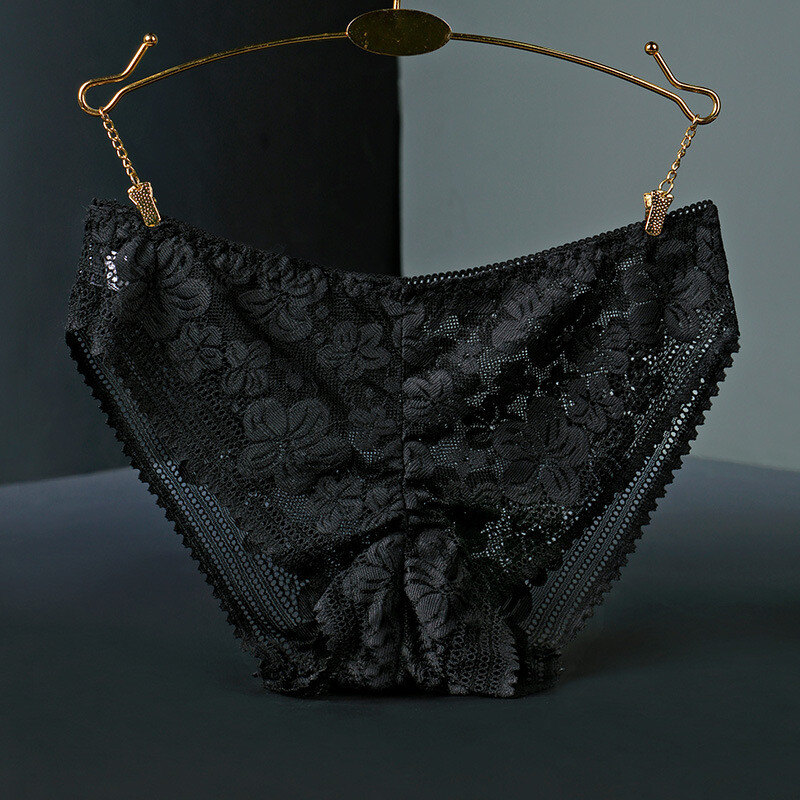 Comfortable Laced Panties for Women, Size: Free Size, Colors: Black