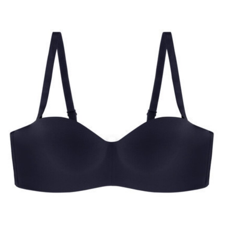 Push Up Seamless Bra Wire Free, Size: 70AB, Color: Black