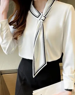 Stylish Women Blouse with Tie