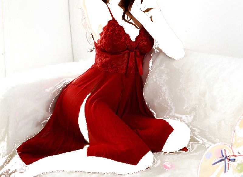 Silky Lingerie Lace Halter Babydoll