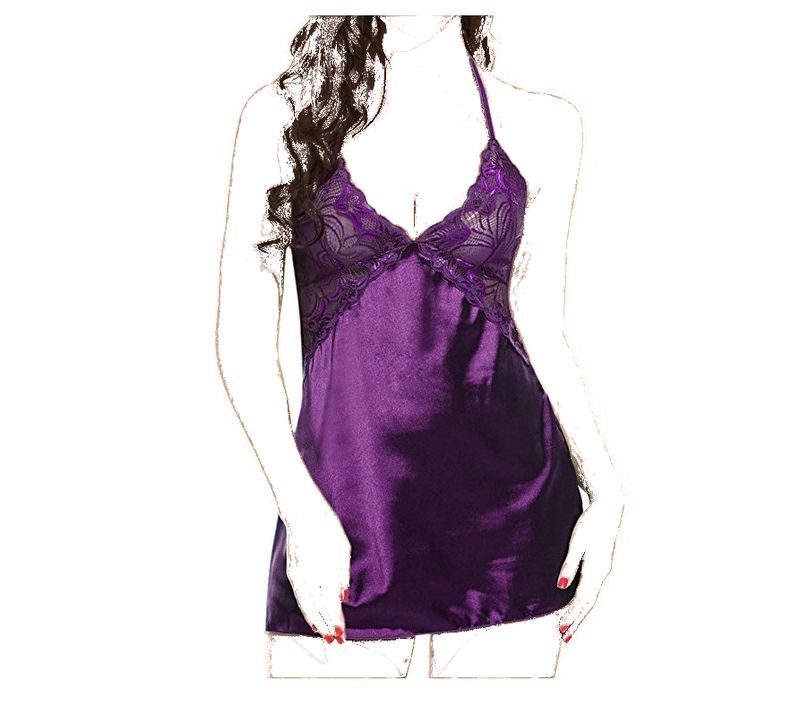 Silky Nightgown Cross Back Straps