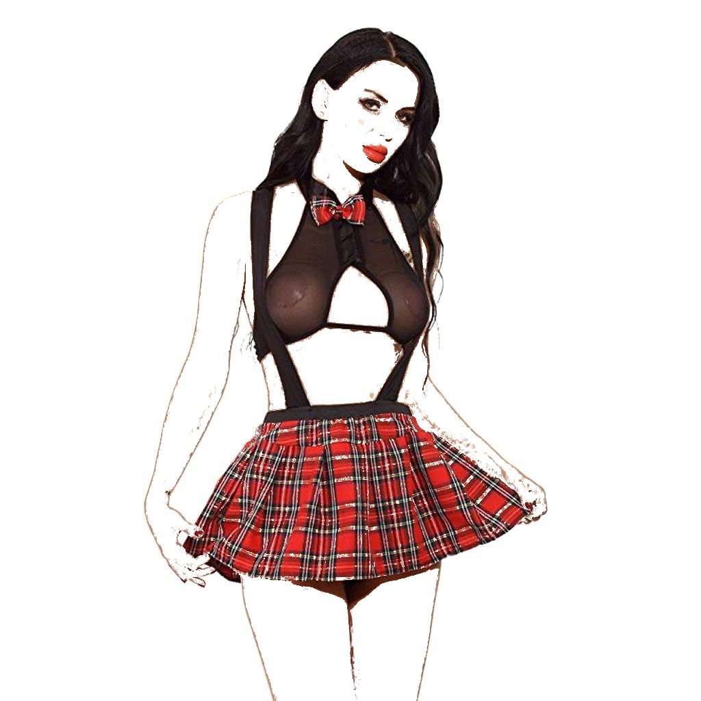 School Girl Uniform Lingerie, Size: S, Color: Black