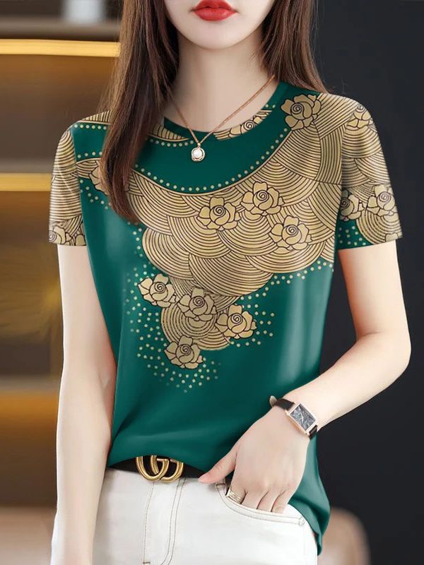 Beautiful Green women T-shirt